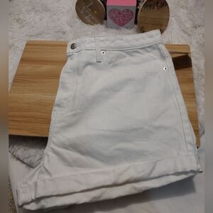 Wild Fable Highest Rise Mom Shorts White Denim Women's Size 18 NWT
